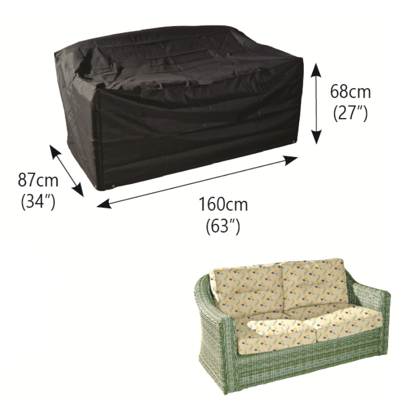 Classic Protector 6000 Modular 2 Seater Sofa Cover - Black
