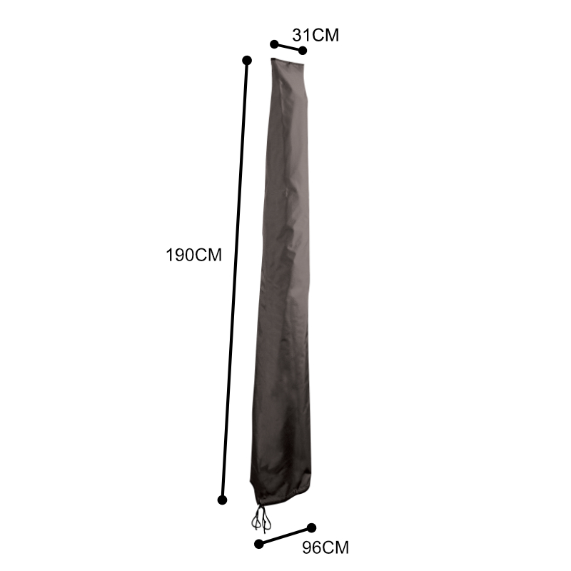 Classic Protector 5000 Extra Large Parasol Cover With Zip - Black