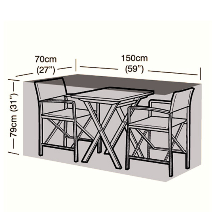 Preserver - 2 Seater Large Bistro Set Cover - 150cm