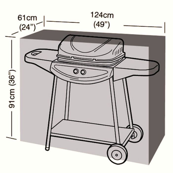 Deluxe - Medium Classic BBQ Cover - 124cm