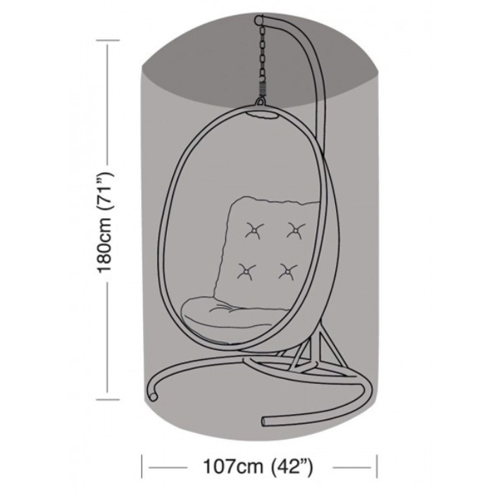 Deluxe - Single Hanging Chair Cover Black