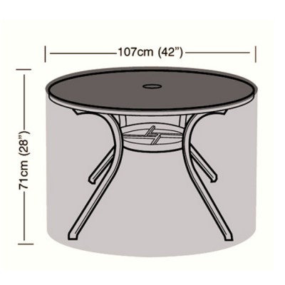 Deluxe - 4 Seater Circular Table Cover - 107cm