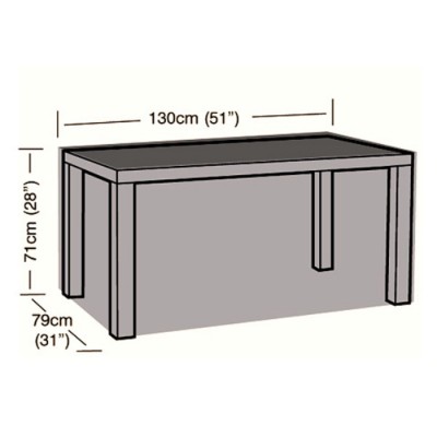 Deluxe - 4 Seater Rectangular Table Cover - 130cm