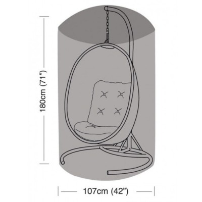 Deluxe - Single Hanging Chair Cover Black