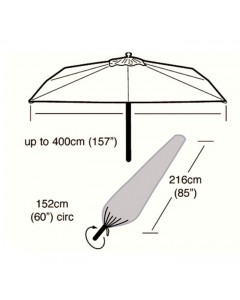 Deluxe - 4m Round Giant Parasol Cover - 216cm