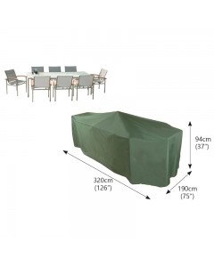 Classic Protector 6000 Rectangular Patio Set Cover - 8/10 Seat - Green