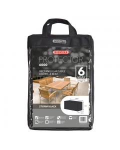 Classic Protector 6000 Rectangular Table Cover - 6 Seat - Black