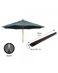 Classic Protector 6000 Extra Large Parasol Cover With Zip - Black