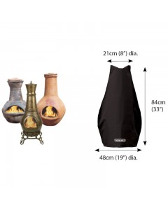 Classic Protector 6000 Medium Chimenea Cover - Black