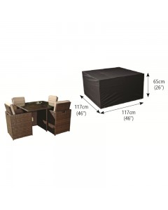 Classic Protector 6000 Modular 4 Seater Cube Set Cover Medium - Black