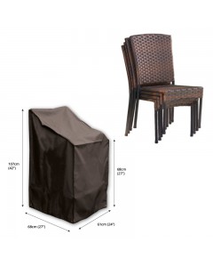 Classic Protector 5000 Stacking / Reclining Chair Cover - Black