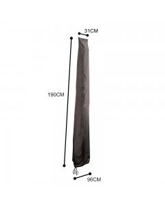 Classic Protector 5000 Extra Large Parasol Cover With Zip - Black