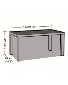 Deluxe - 4 Seater Rectangular Table Cover - 130cm
