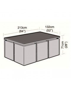 Deluxe - 6 Seater Rectangular Rattan Cube Set Cover - 213cm