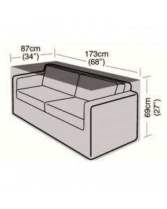 Deluxe - 2/3 Seater Rattan Sofa Cover - Small - 173cm