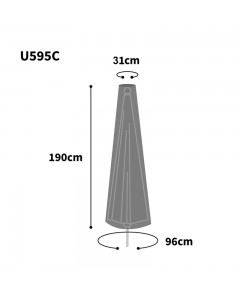 Ultimate Protector Parasol Cover - Medium - Charcoal