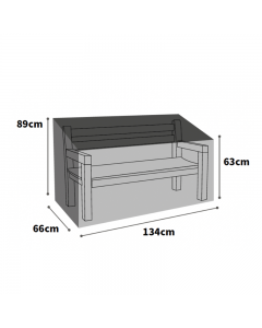 Ultimate Protector 2 Seater Bench Cover - Small - Charcoal