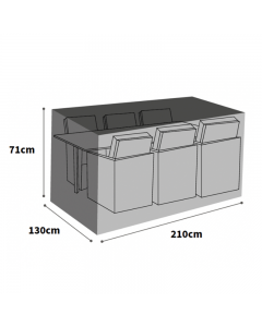 Ultimate Protector 6 Seater Rectangular Cube Set Cover - Charcoal