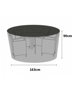 Ultimate Protector 90cm High Circular Patio Set Cover - 4 Seat - Charcoal
