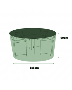 Ultimate Protector 90cm High Circular Patio Set Cover - 4-6 Seat - Green