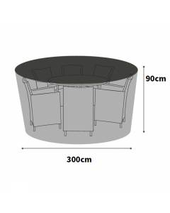 Ultimate Protector Circular Patio Set Cover - 8 Seat - Charcoal