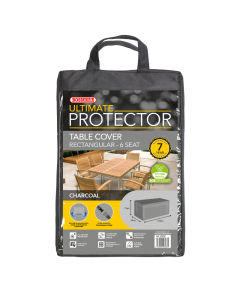 Ultimate Protector Rectangular Table Cover - 6 Seat - Charcoal